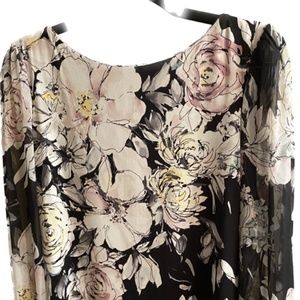 Woven sleeve boat neck top